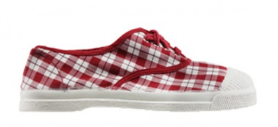 Tennis Carreaux Rouge S11 - bensimon shoes 
